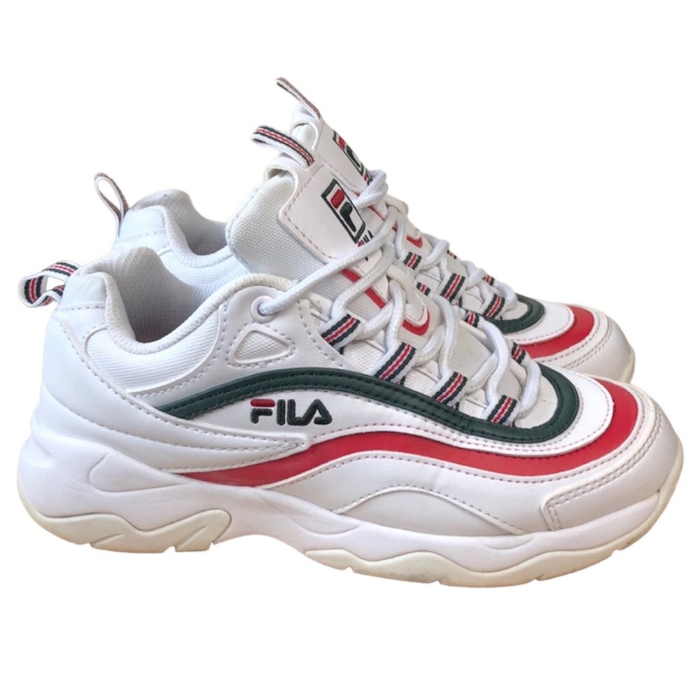 FILA sneakers RAY “Italy” 3RM00672-124 size 4 kids white red green holiday color